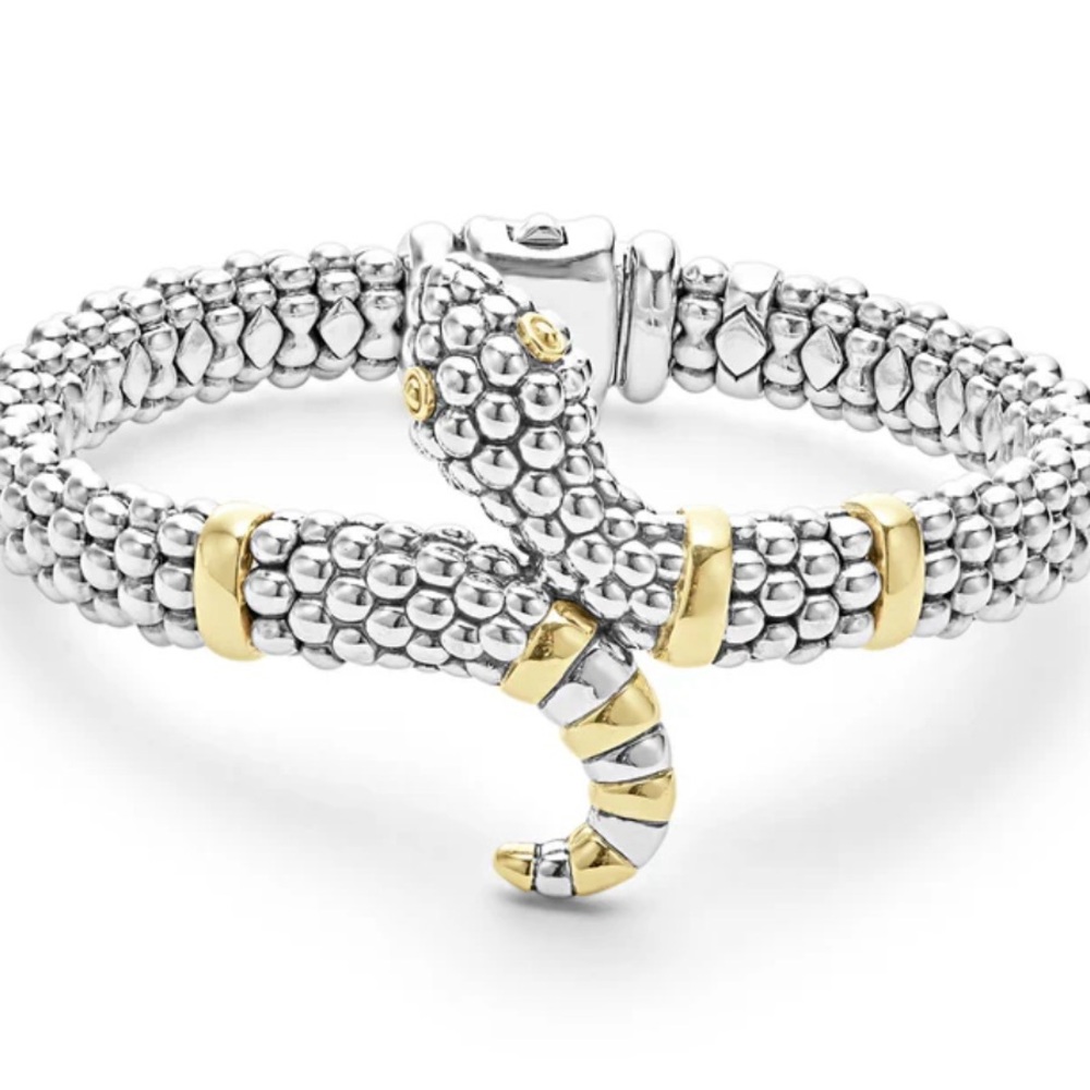 Lagos 18k Gold and Sterling Silver Rare Wonders Caviar Bracelet